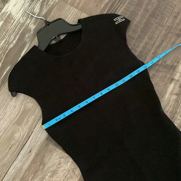 NWOT ELISABETTA FRANCHI Black Sheath Dress - Picture 11 of 14